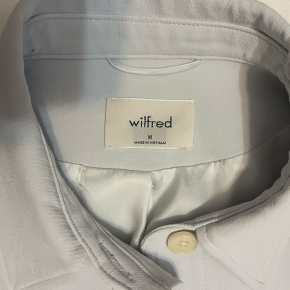 NWOT cropped aritzia/Wilfred chore jacket light blue - Picture 3 of 4